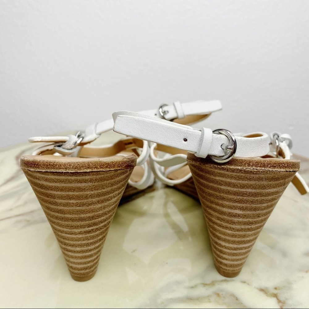 Sigerson Morrison White Strappy Wedges - Picture 6 of 8